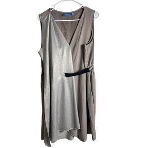 Simply Vera Wang gray two tone wrap style dress XL